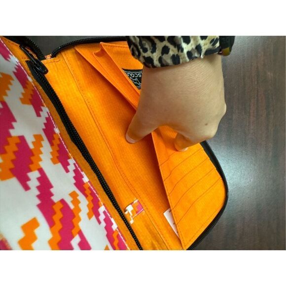 Scout Pink and Orange Zipper Wallet - Picture 6 of 7